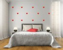 Heart Pattern Wall Decal Nursery Modern Vinyl Sticker